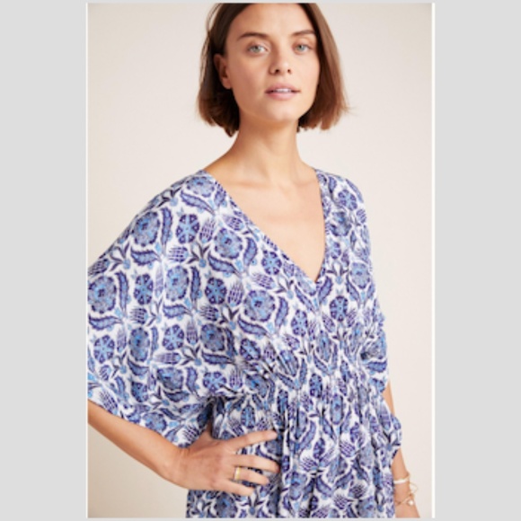 Anthropologie x Rujuta Sheth  Juiliet Caftan Dress Coverup Sz Small/Medium - Picture 3 of 8